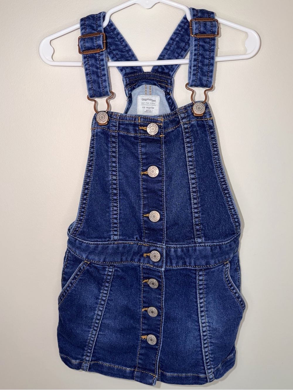 GAP Girls Soft Denim Overall Dress